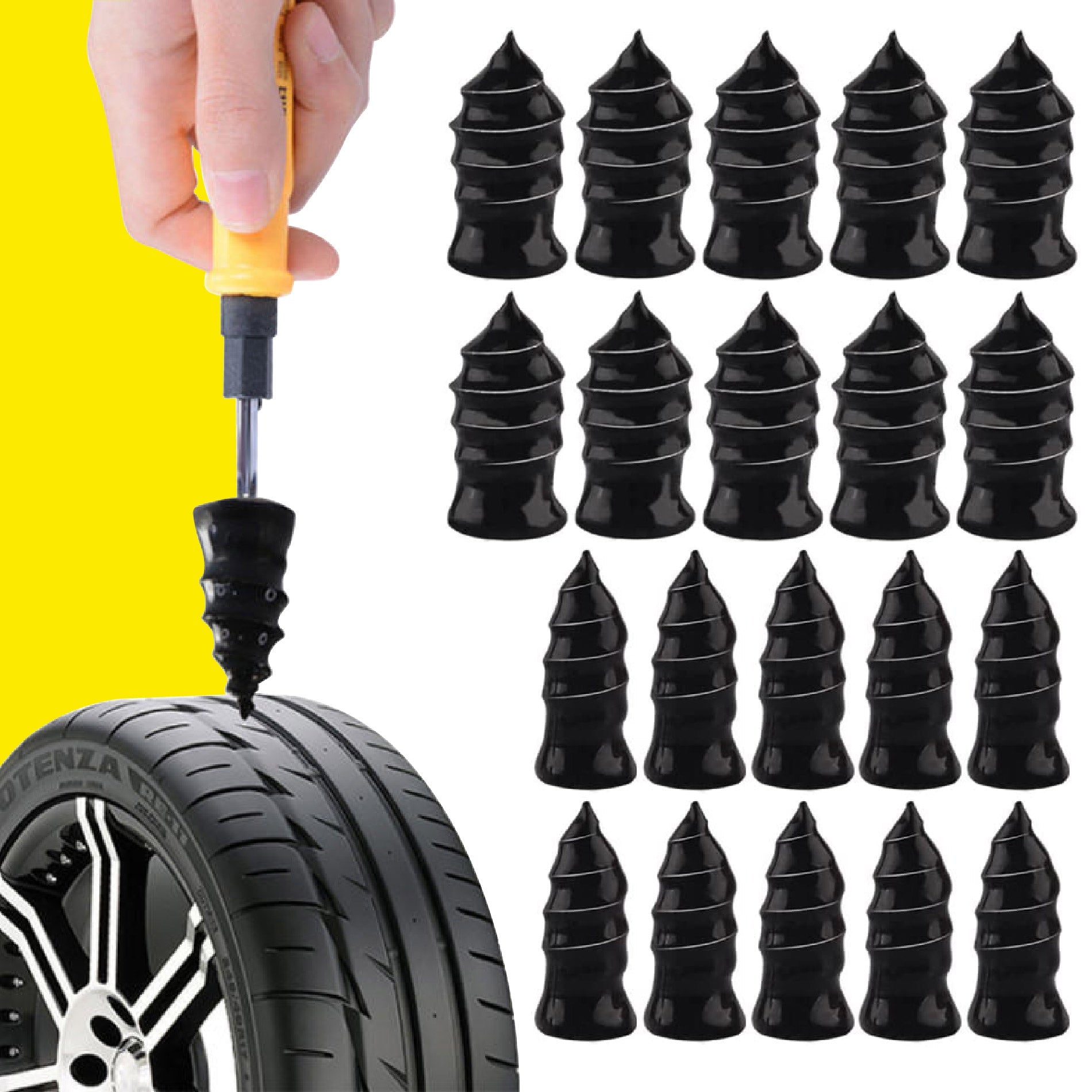 Tornillos Kit X20  + destornillador. Despincha tus Llantas al Instante