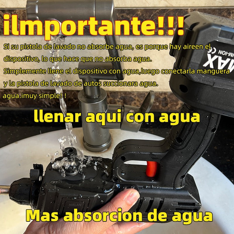 Hidrolavadora de alta potencia, Recargable y Portátil Mx